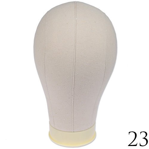 Canvas Wig Block Head for Styling and Wig Making - Beige