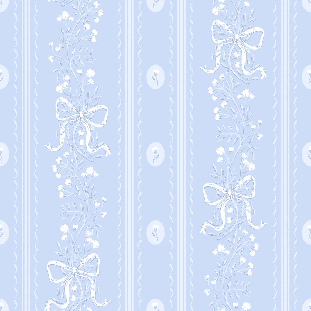 Dottie Floral Removable Wallpaper - Pink Blue and Green Cottagecore