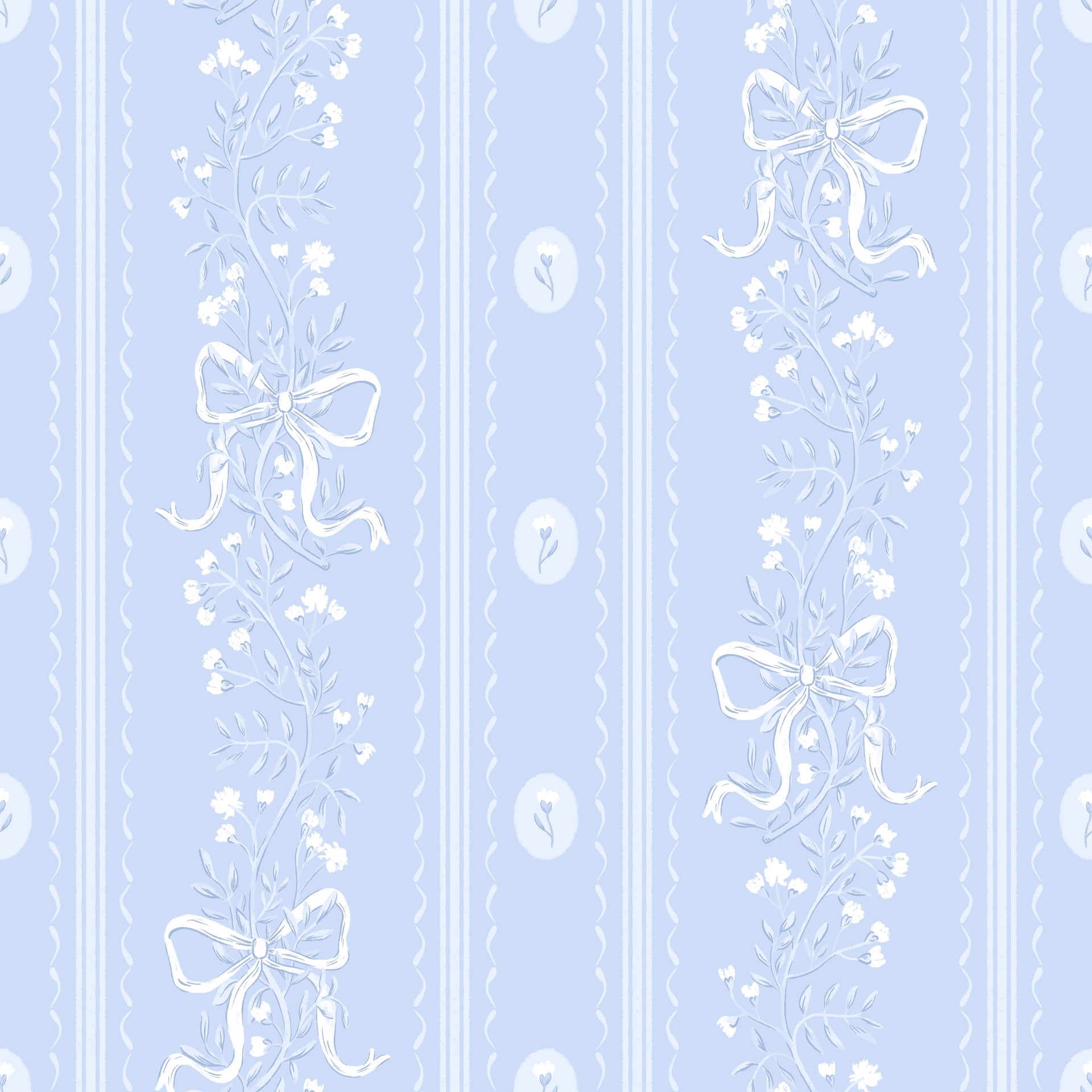 Dottie Floral Removable Wallpaper - Pink Blue and Green Cottagecore