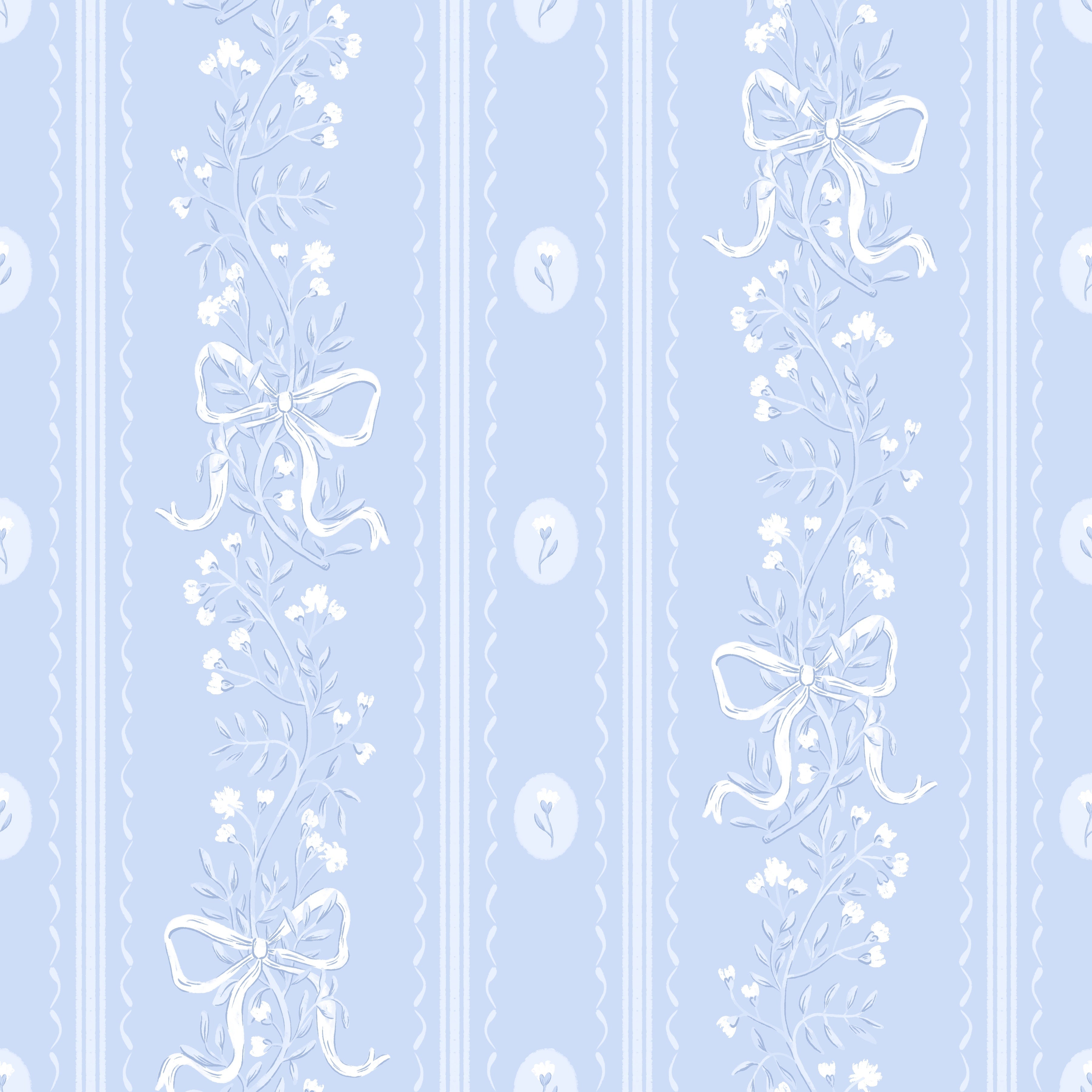 Dottie Floral Removable Wallpaper - Pink Blue and Green Cottagecore
