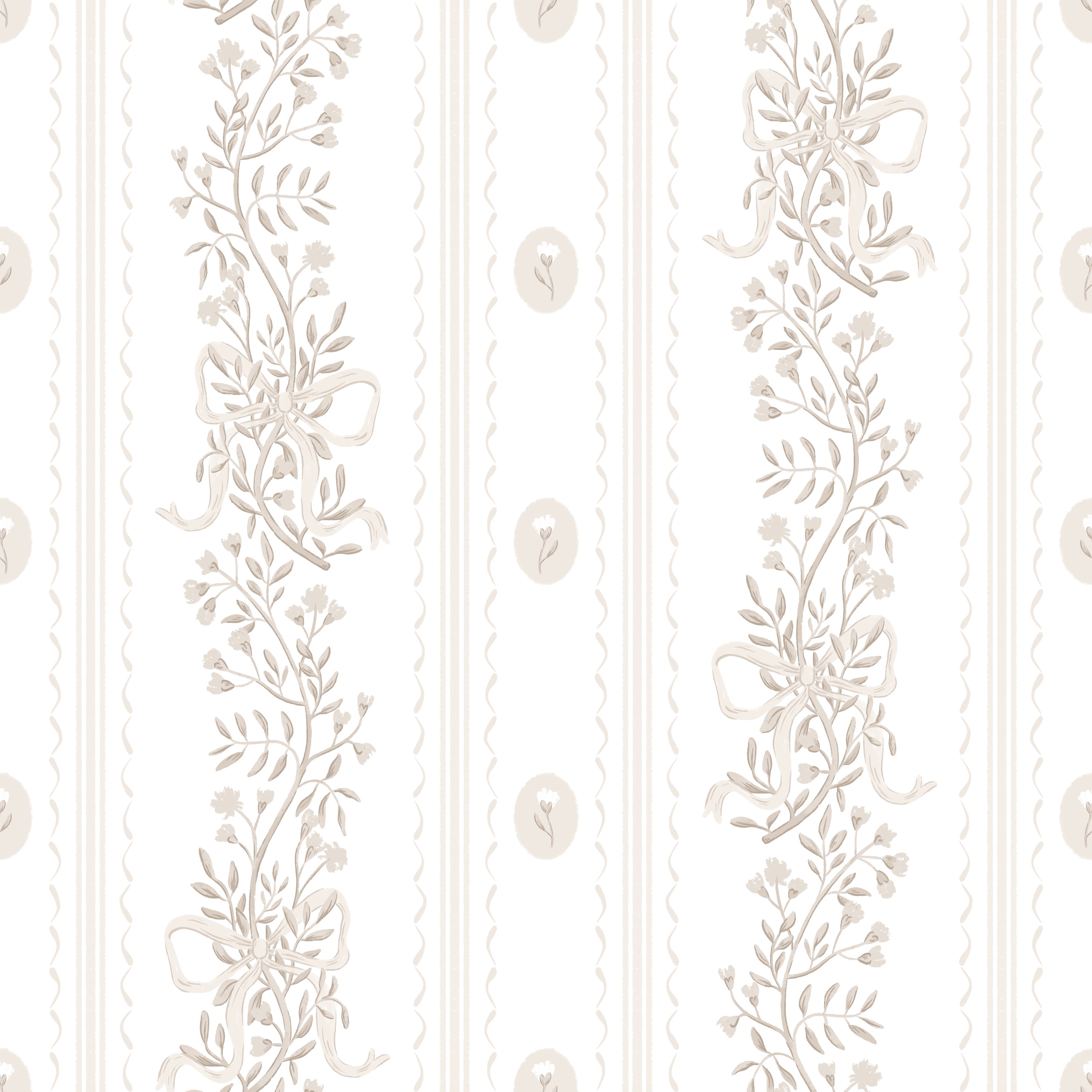 Dottie Floral Removable Wallpaper - Pink Blue and Green Cottagecore