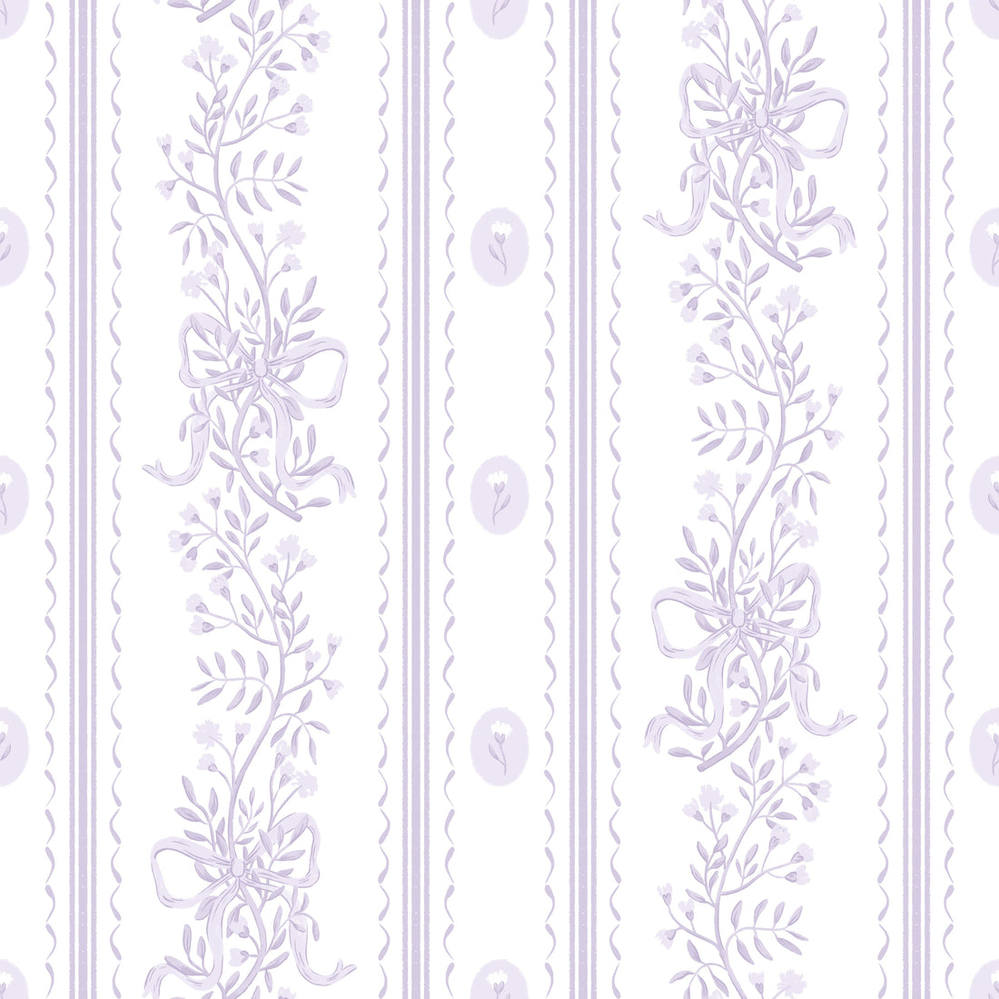 Dottie Floral Removable Wallpaper - Pink Blue and Green Cottagecore