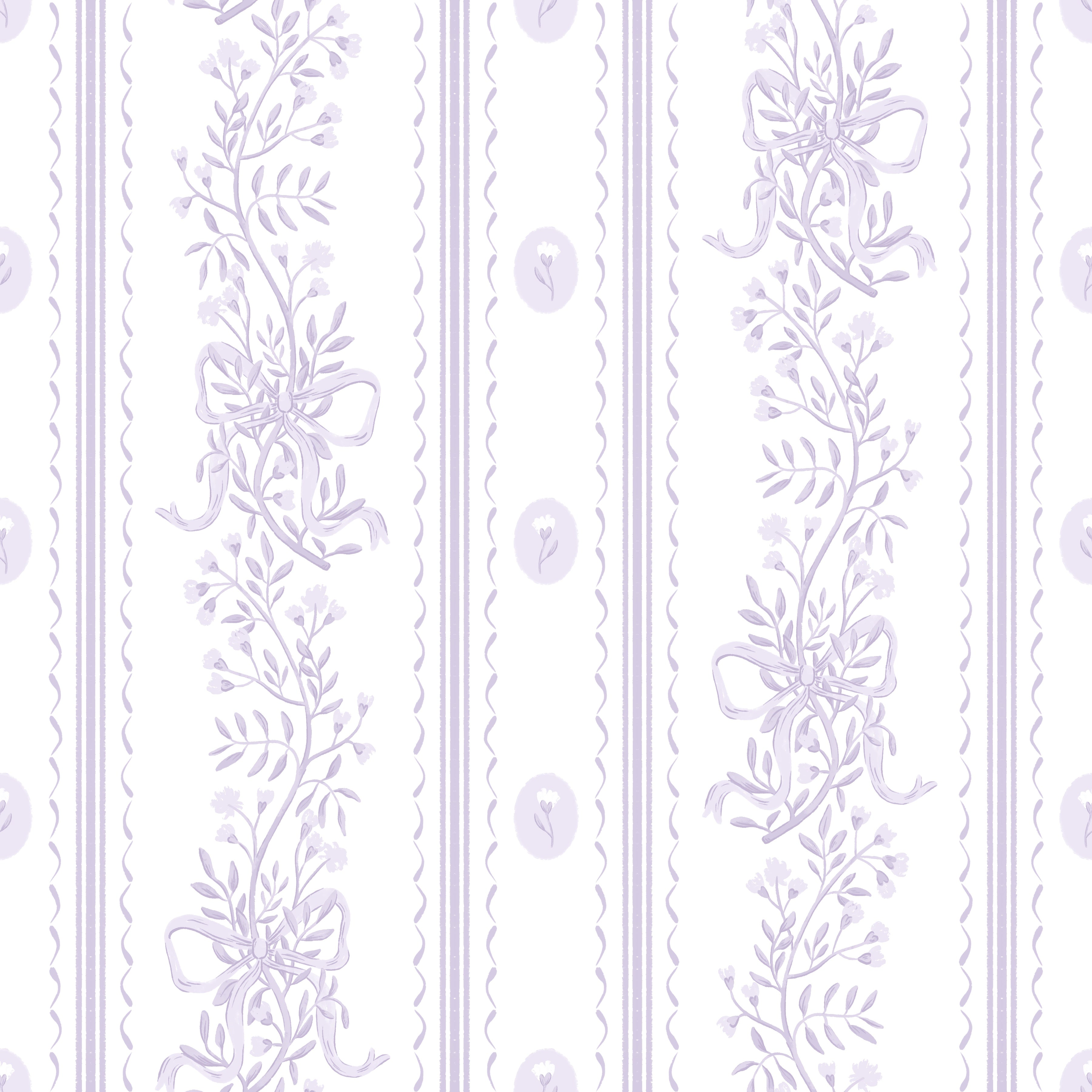 Dottie Floral Removable Wallpaper - Pink Blue and Green Cottagecore