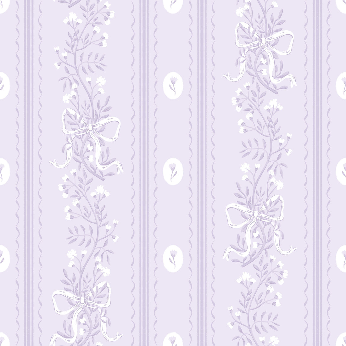 Dottie Floral Removable Wallpaper - Pink Blue and Green Cottagecore
