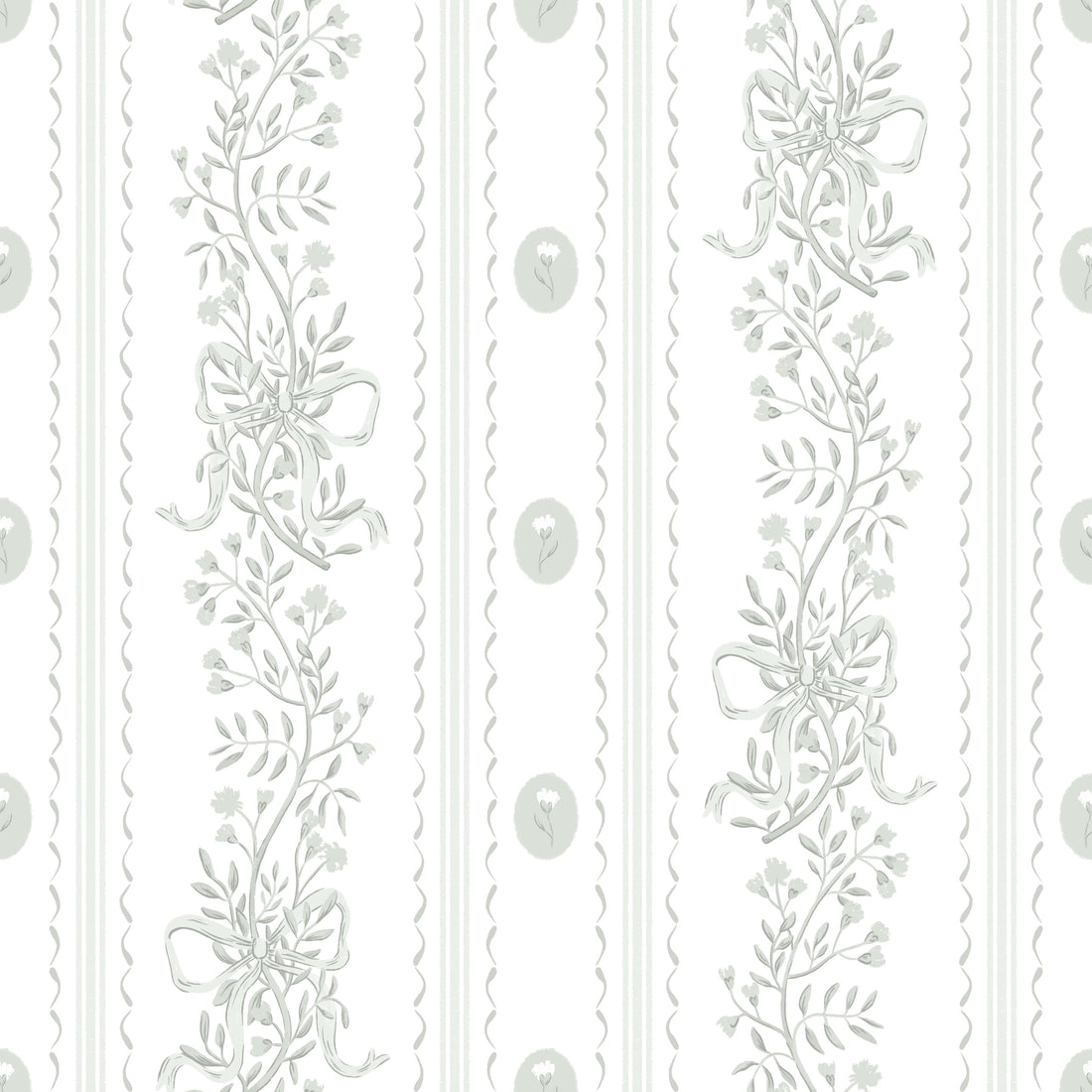 Dottie Floral Removable Wallpaper - Pink Blue and Green Cottagecore