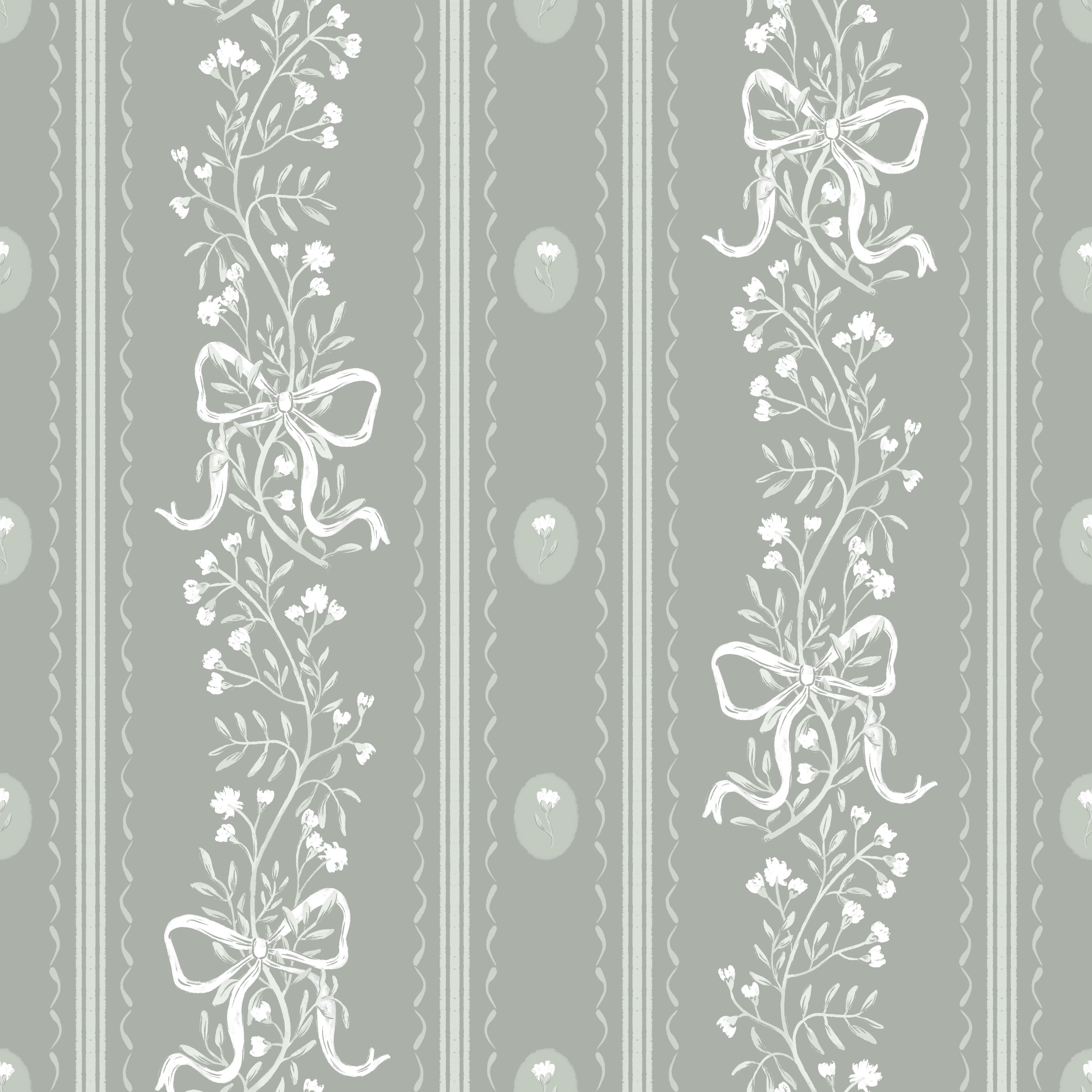 Dottie Floral Removable Wallpaper - Pink Blue and Green Cottagecore