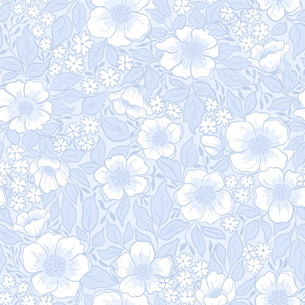 Abby Floral Removable Wallpaper in Lavender, Pink & Sage-Green