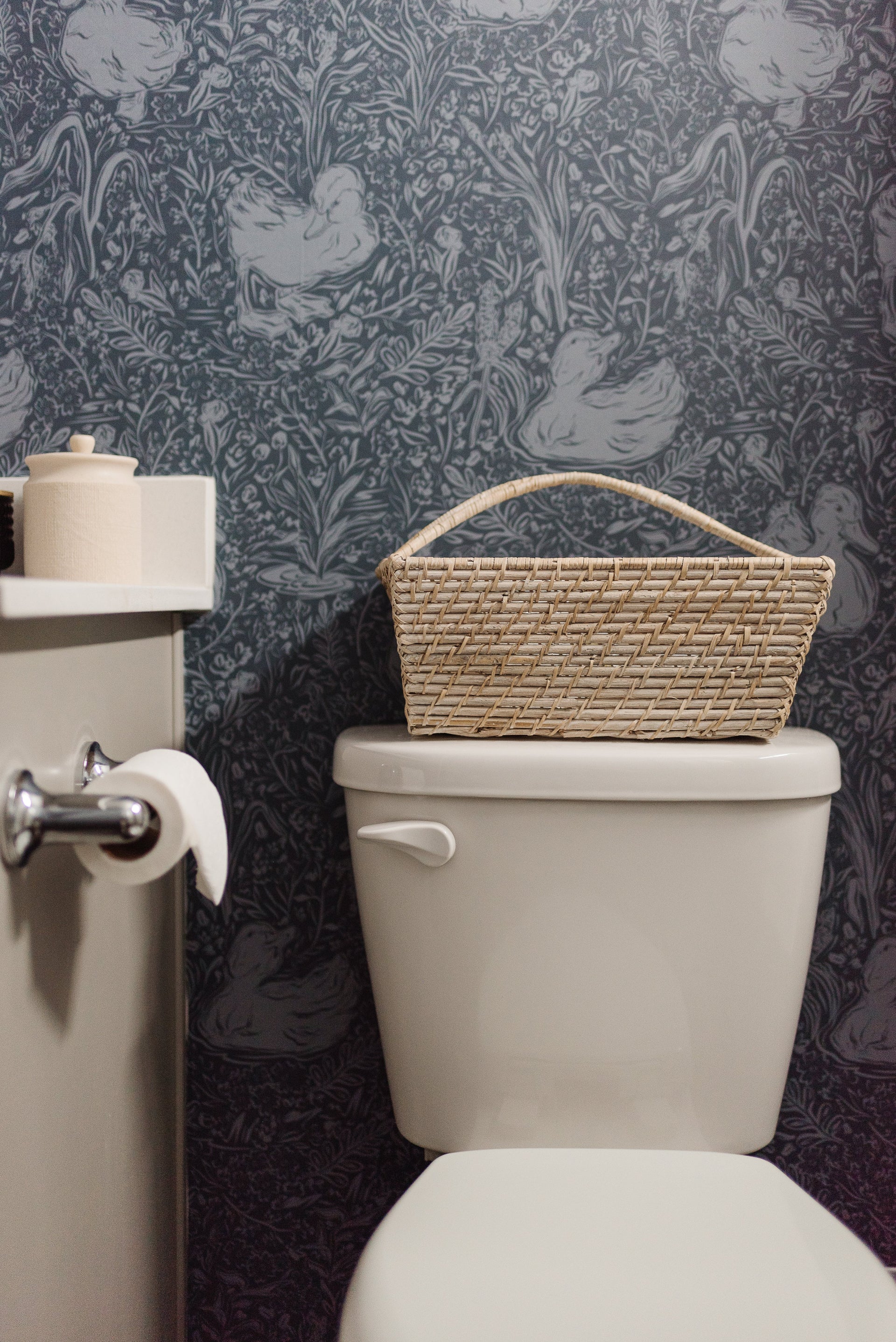 Hollingworth Floral Wallpaper in Pink, White, and Grey