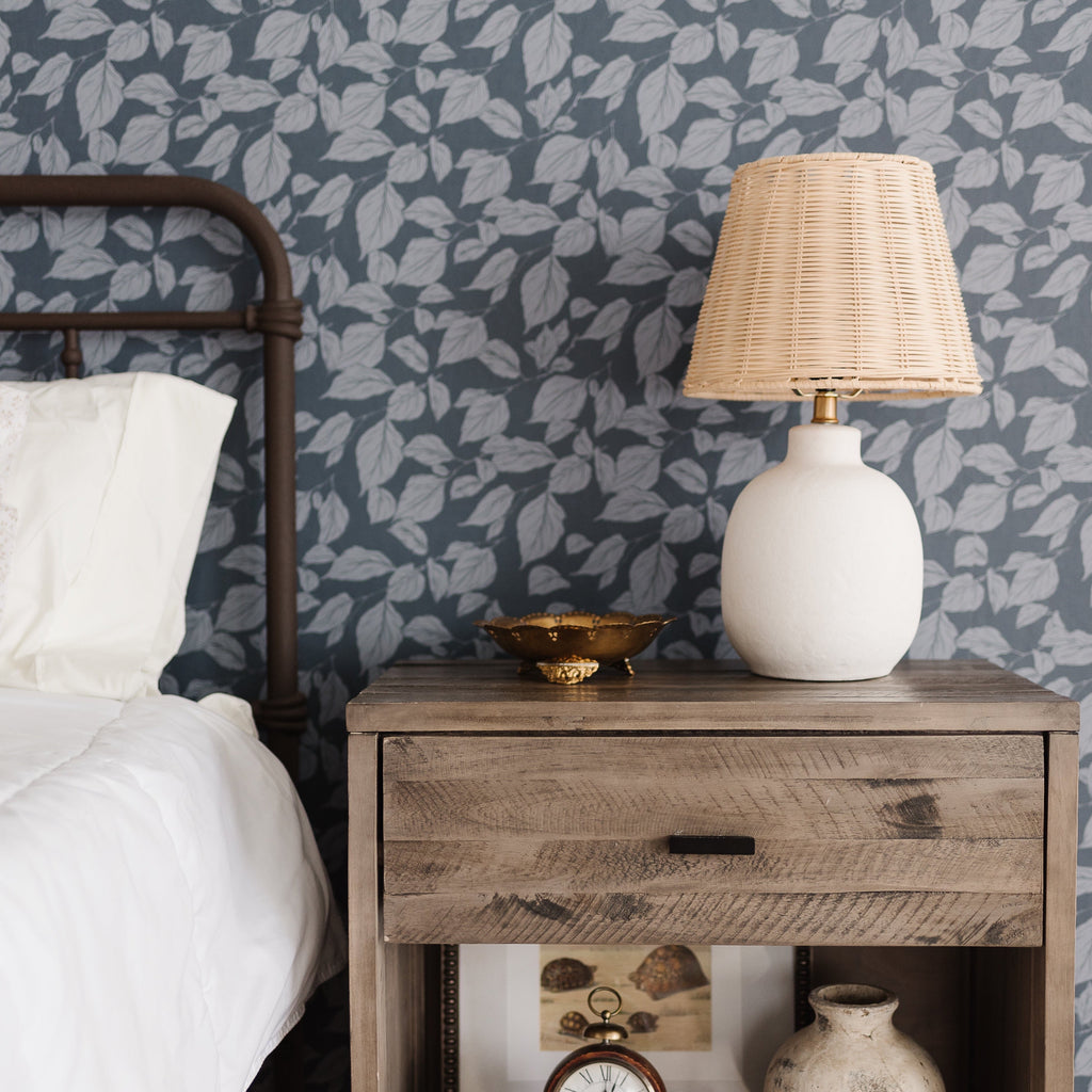 Windermere Floral Wallpaper in Pink, Grey and Blue