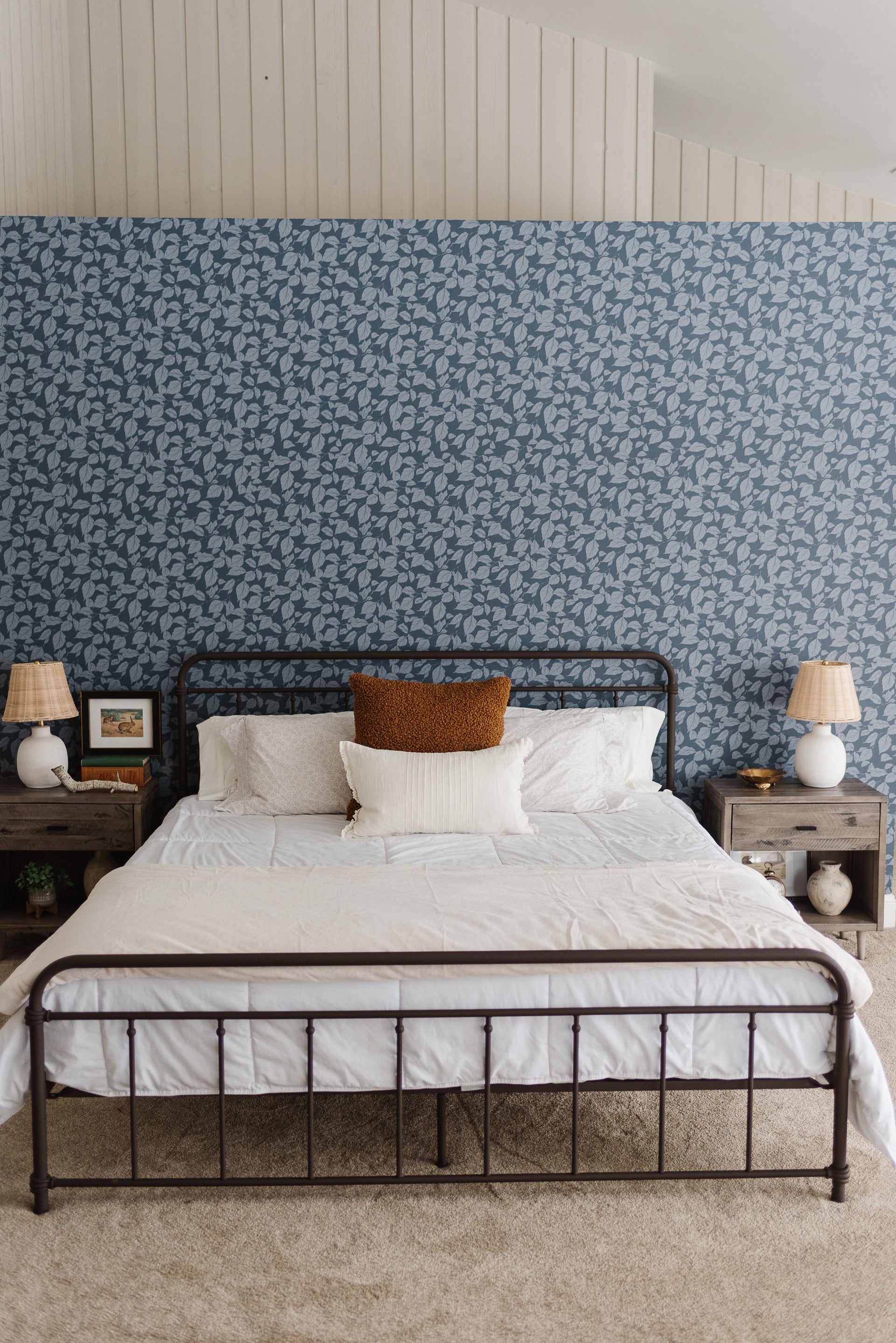 Windermere Floral Wallpaper in Pink, Grey and Blue