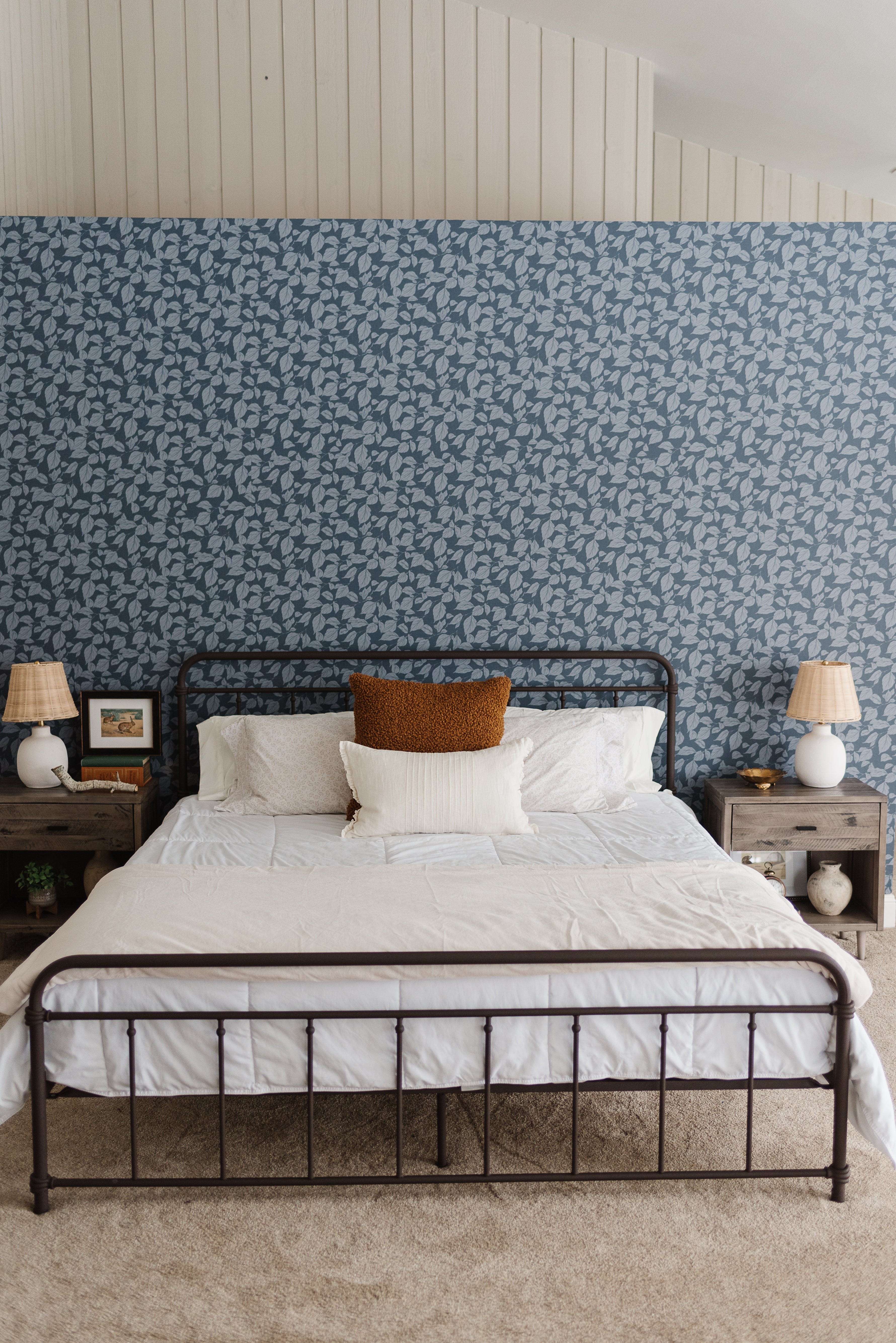 Windermere Floral Wallpaper in Pink, Grey and Blue