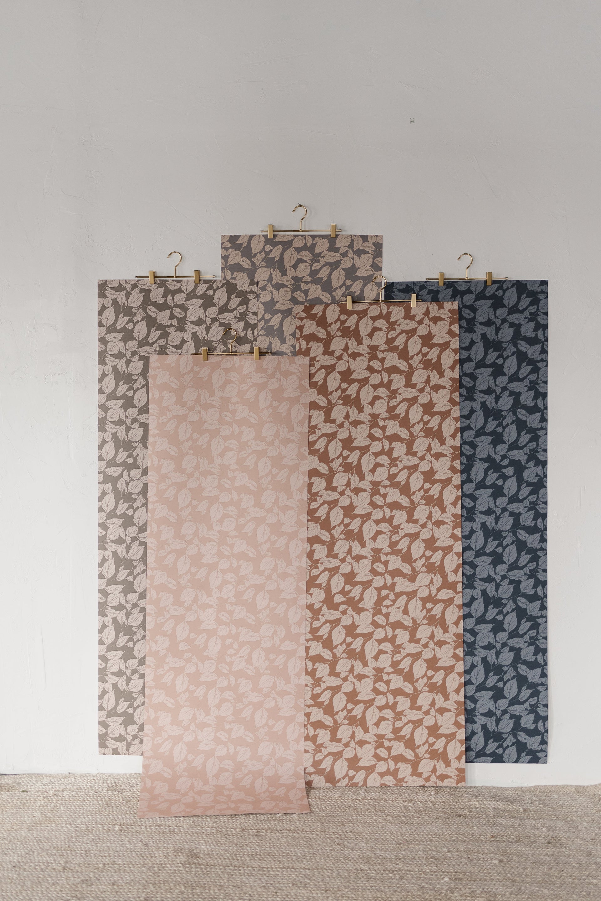 Windermere Floral Wallpaper in Pink, Grey and Blue