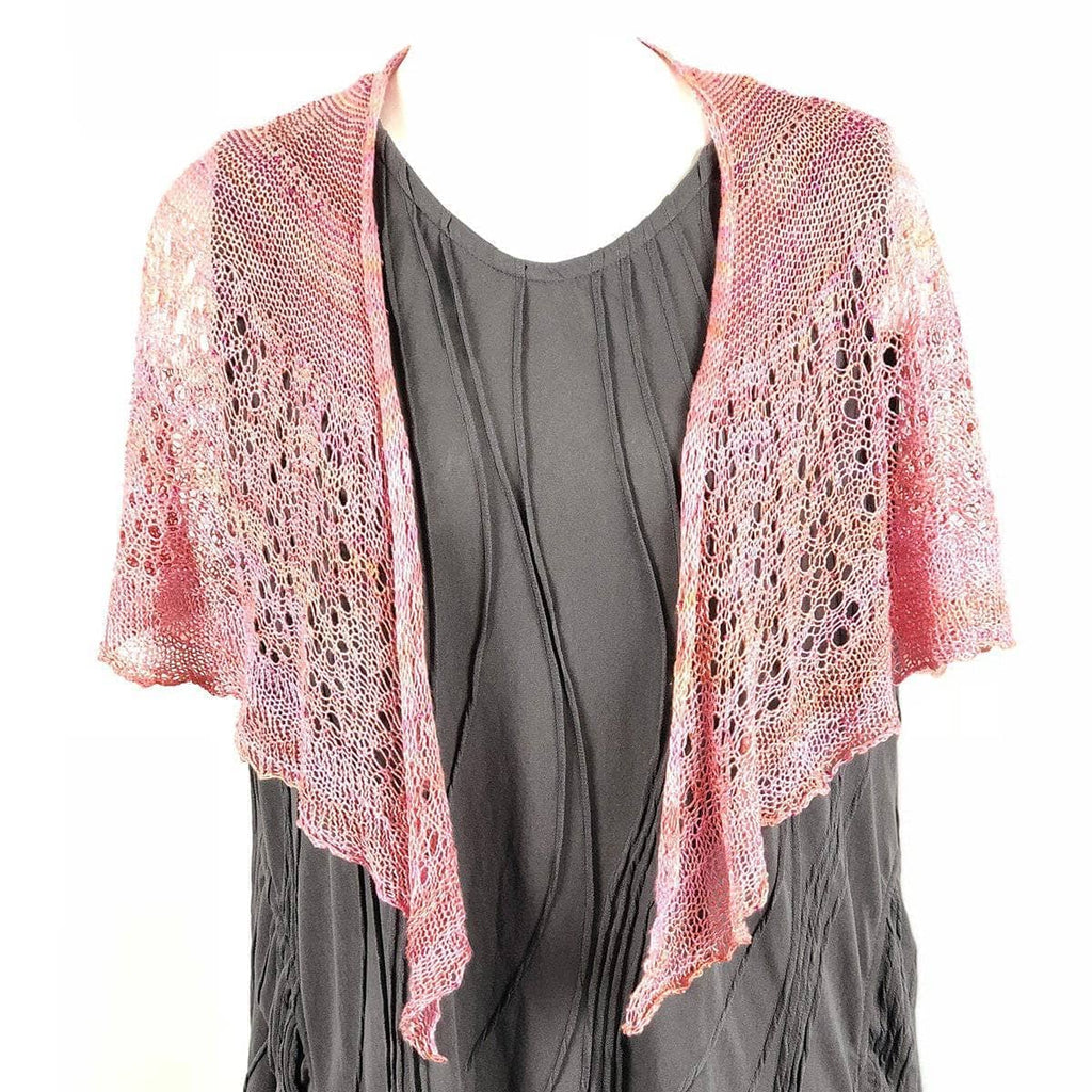 Lotus Lace Weight Shawl Knitting Pattern for Delicate Silk Yarn