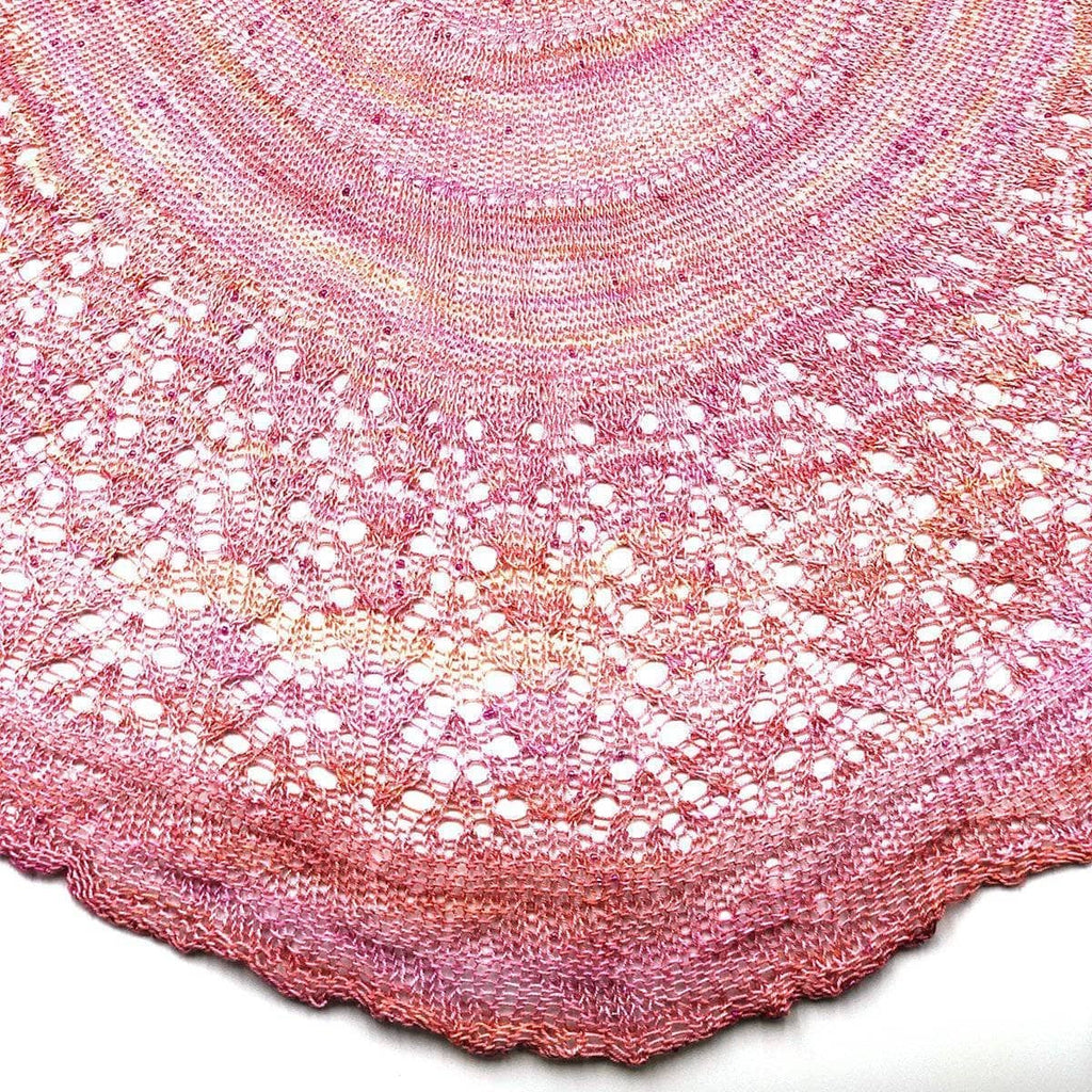 Lotus Lace Weight Shawl Knitting Pattern for Delicate Silk Yarn