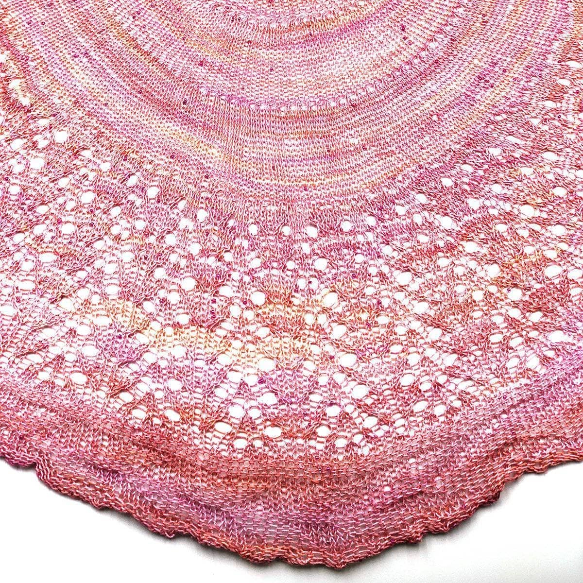 Lotus Lace Weight Shawl Knitting Pattern for Delicate Silk Yarn