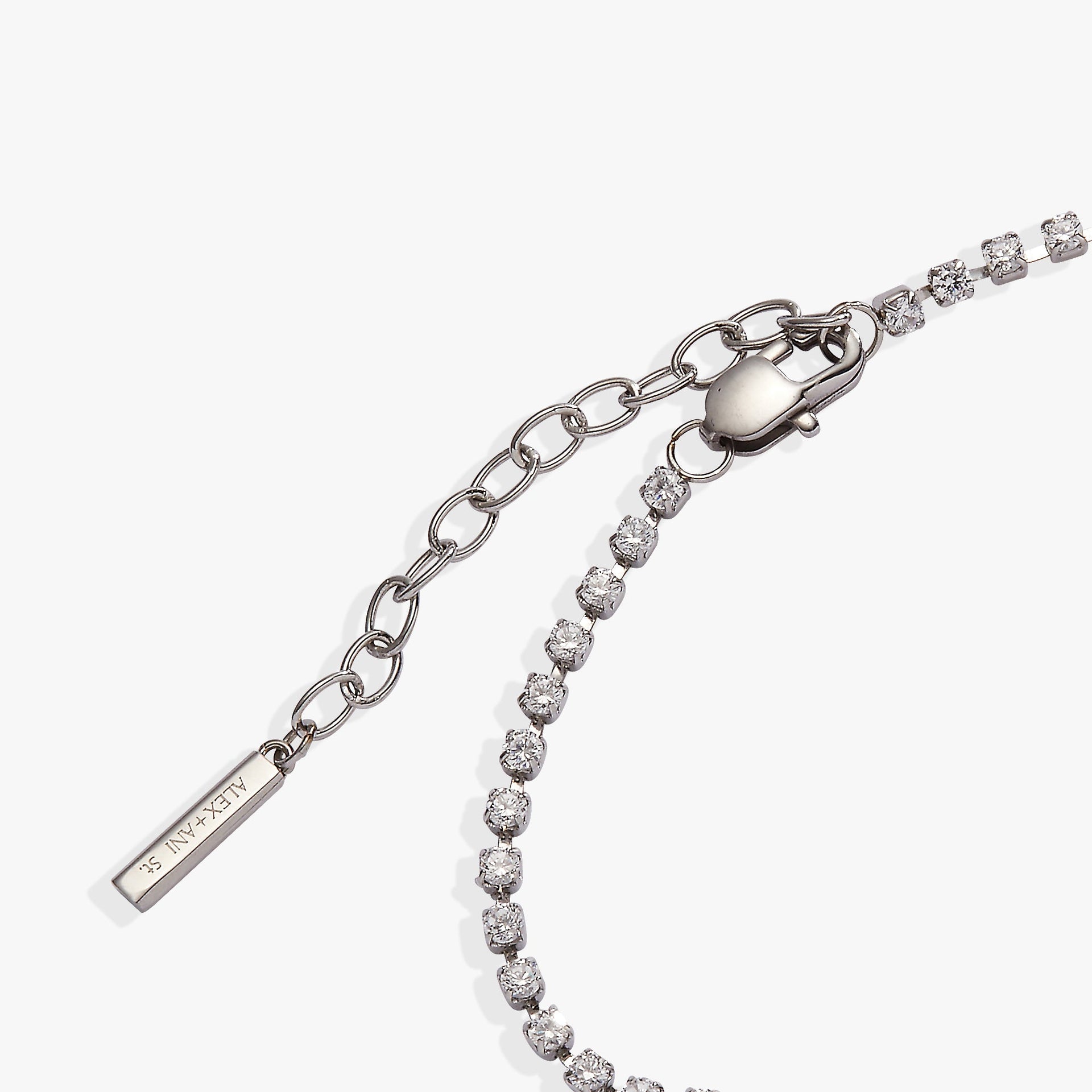 Love Crystal Tennis Bracelet Adjustable Length Jewelry
