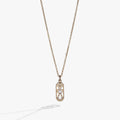 Love and Luck Pendant Necklace in Gold with Clear Crystal Charms
