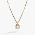 Love and Luck Wheel Charm Necklace with Crystal Lucky Symbols