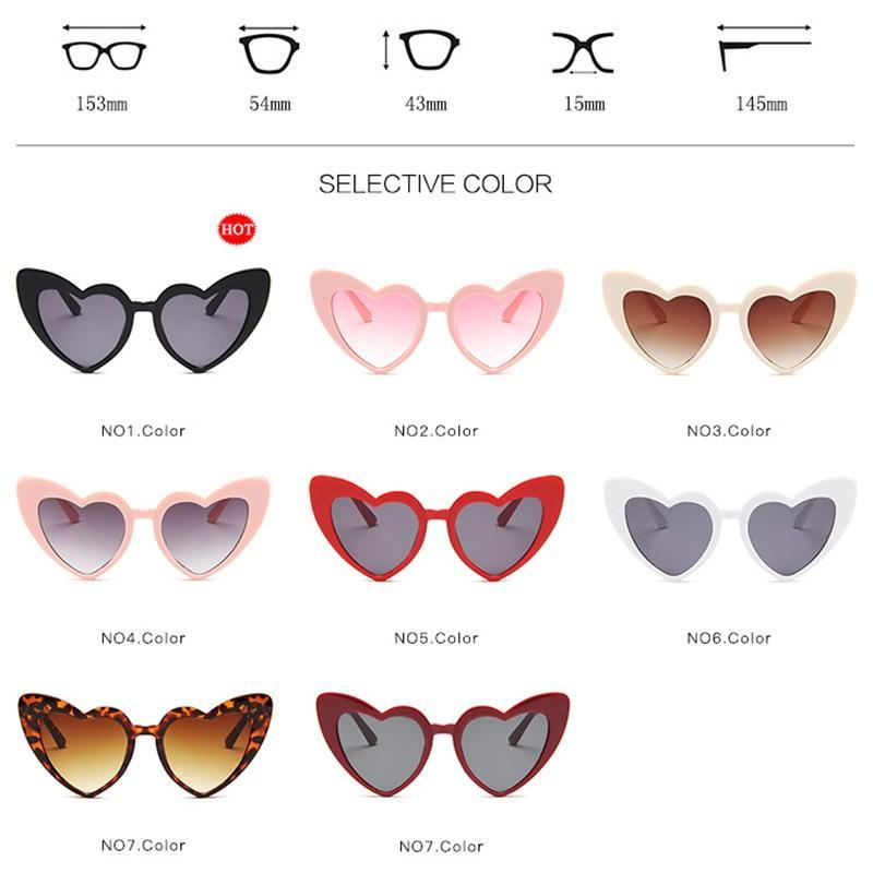 Heart Shaped Retro Sunglasses for Women and Men