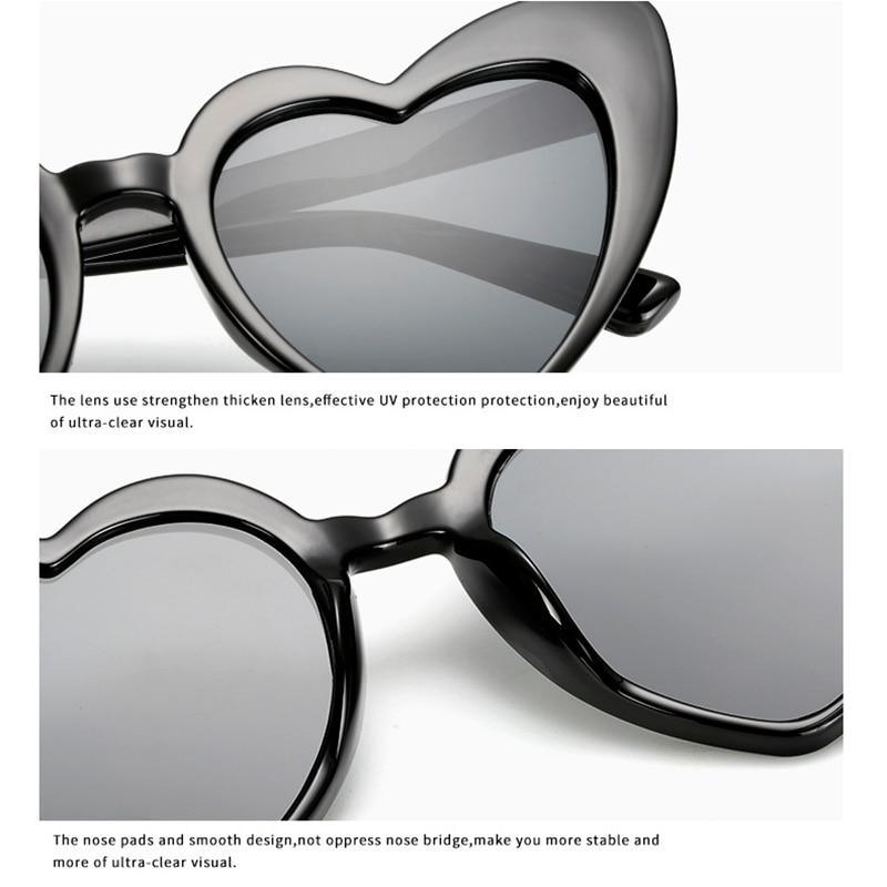 Heart Shaped Retro Sunglasses for Women and Men