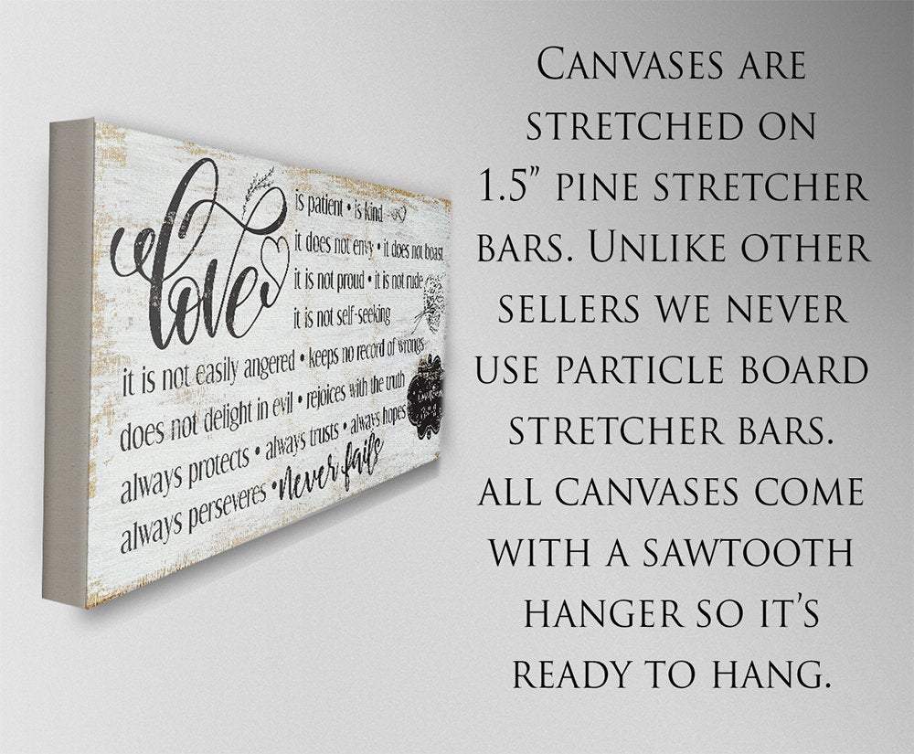Love Is Patient - Canvas