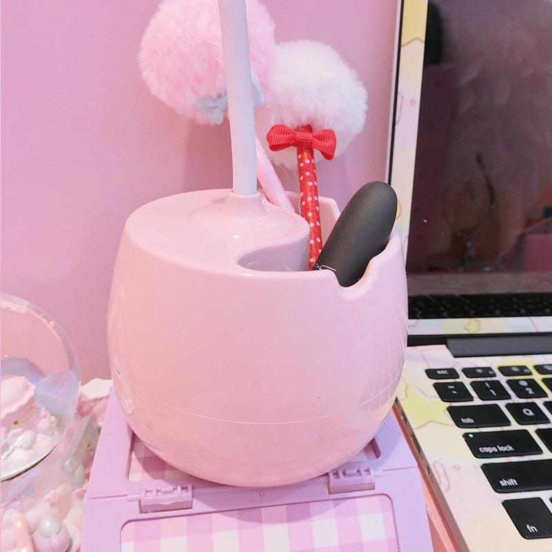 Lovely 3-Level Dimmable LED Student Reading Lamp with Pen Case