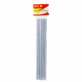 Set of 6 gray 10-inch soft-twist flexible foam hair rollers for heatless curling