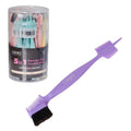 LQQKS 5-in-1 Premium Edge Control Brush in purple for sleek hairstyling
