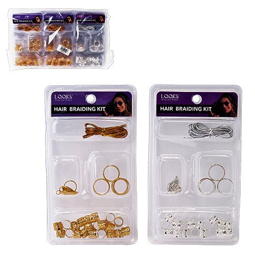 LQQKS Braid Tube & Rope styling set featuring braiding tools inside a clear reusable PVC case.