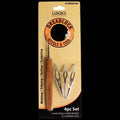 4-piece dreadlock maintenance kit featuring three curved tools and one bamboo crochet hook