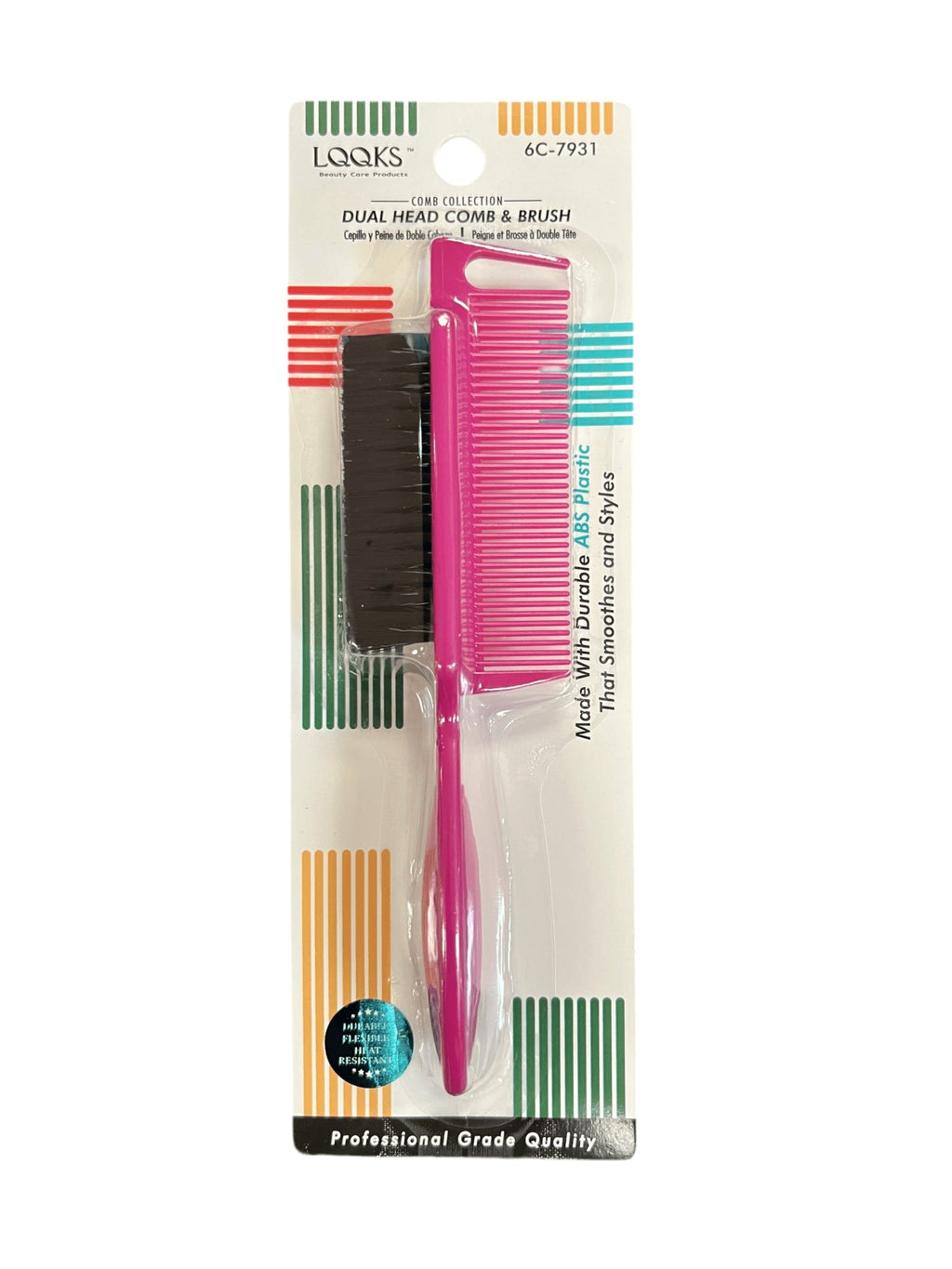 Dual Head Hair Comb & Brush Tool - Durable ABS Styling Accessory