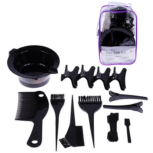 21-Piece Professional Hair Dye Tint Kit with Tools & Storage Case