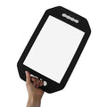 A sleek, minimalist black foam-framed mirror measuring 8 inches by 11.5 inches.