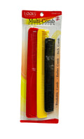 LQQKS Multi Comb Collection #7222 featuring barber and inch styling combs