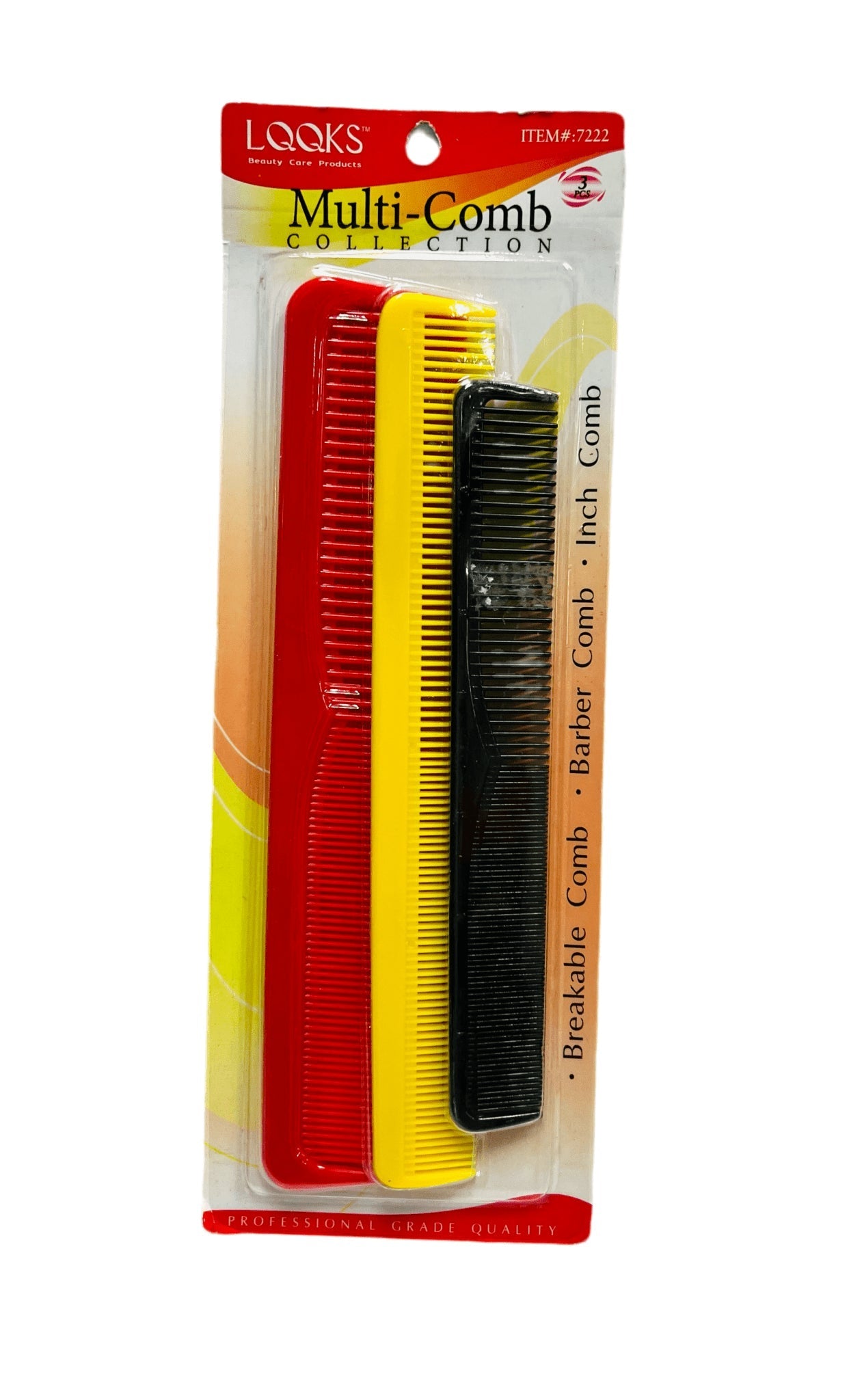 LQQKS Multi Comb Collection #7222 featuring barber and inch styling combs