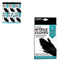 Professional Grade Nitrile Gloves - Black, Powder-Free, 8-Pack