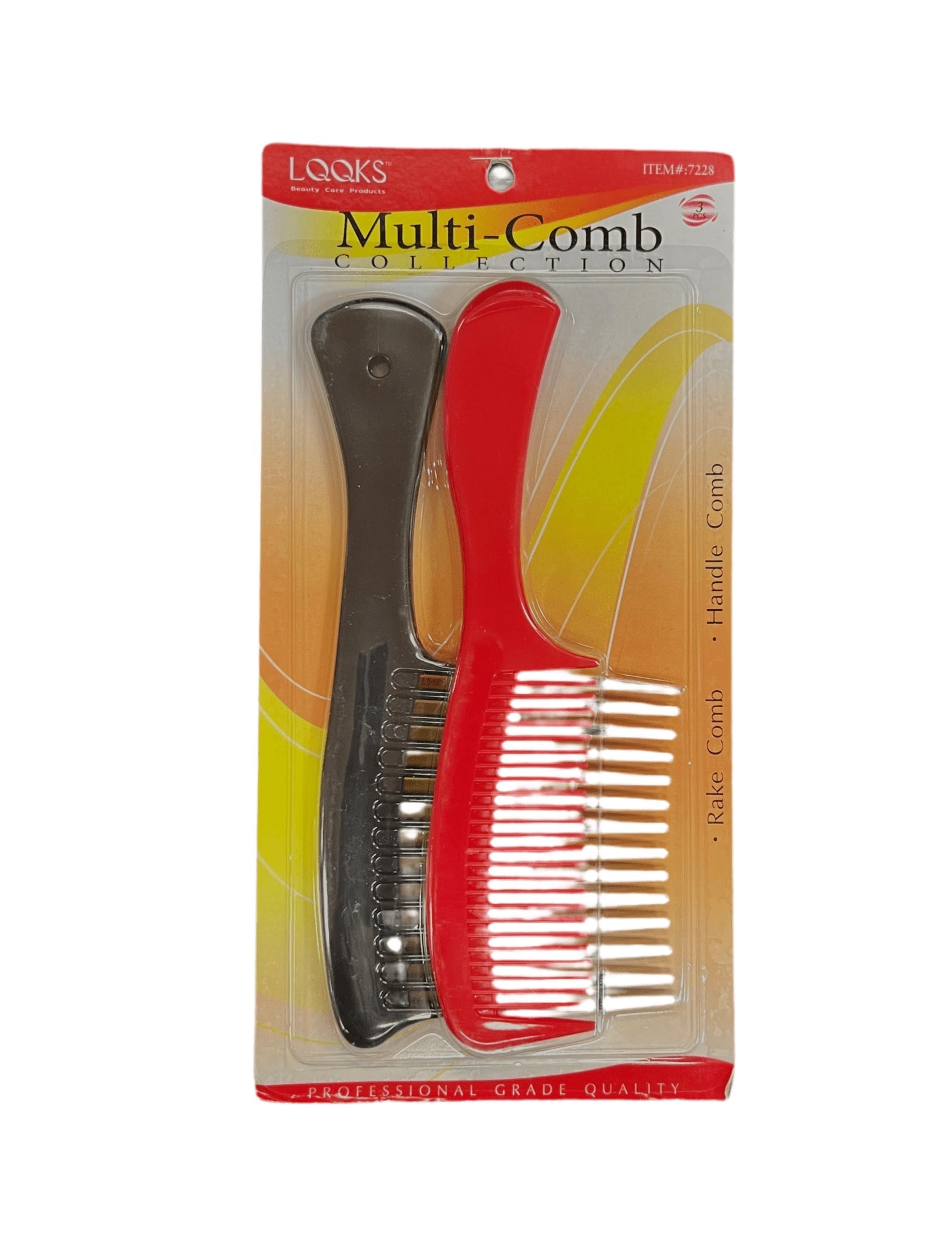 LQQKS Rake Comb and Handle Comb styling set for detangling and hair grooming