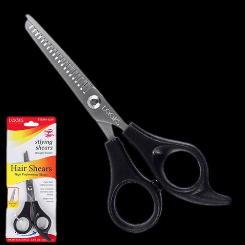 LQQKS professional 5 1/2 inch thinning hair shears with ergonomic black handles