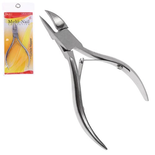 Silver professional toe nipper by LQQKS in blister packaging