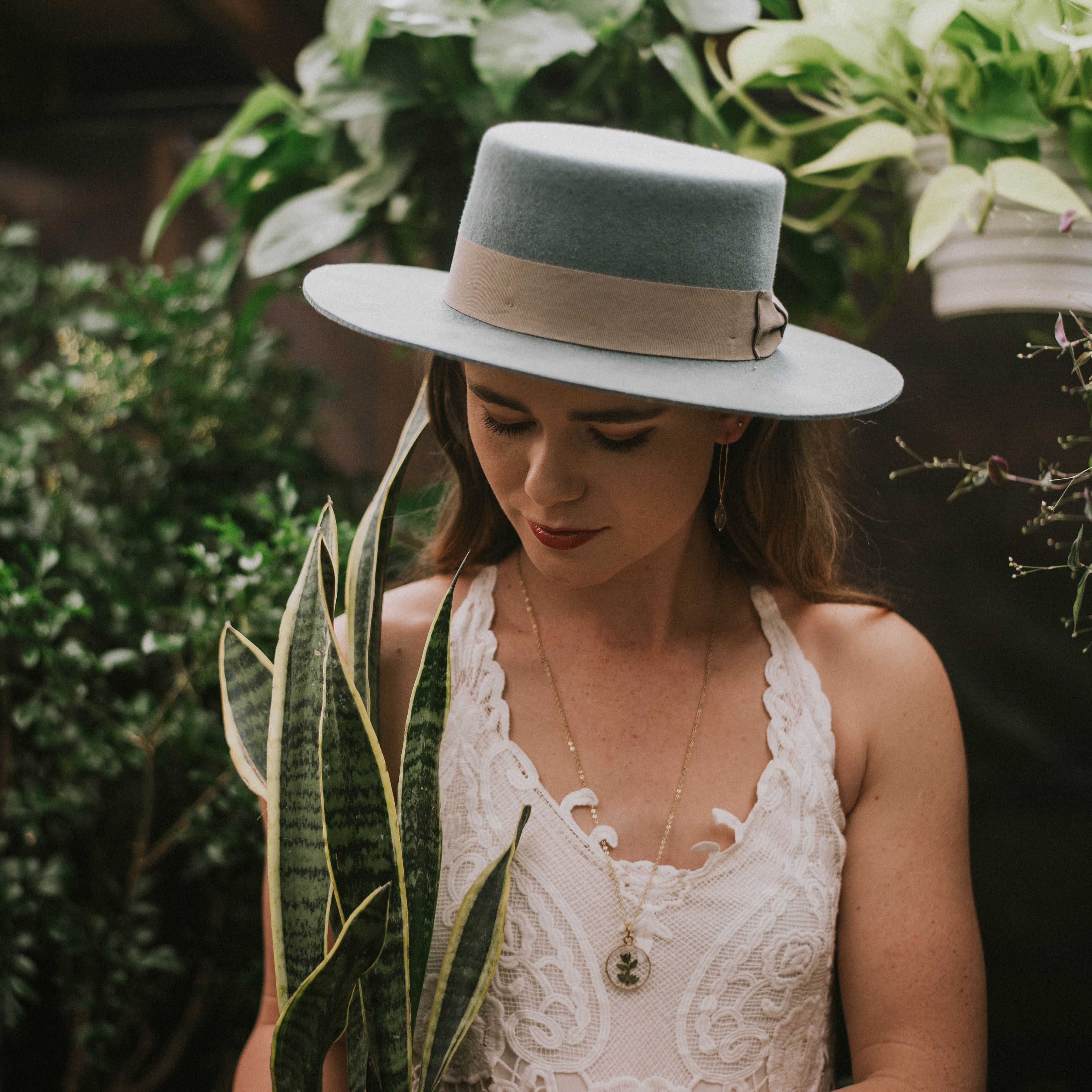 Large Round Botanical Pendant Gold & Silver Plated