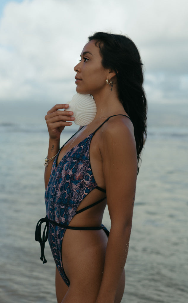 Cheyenne Reversible One Piece Swimsuit with V-Scoop Neckline
