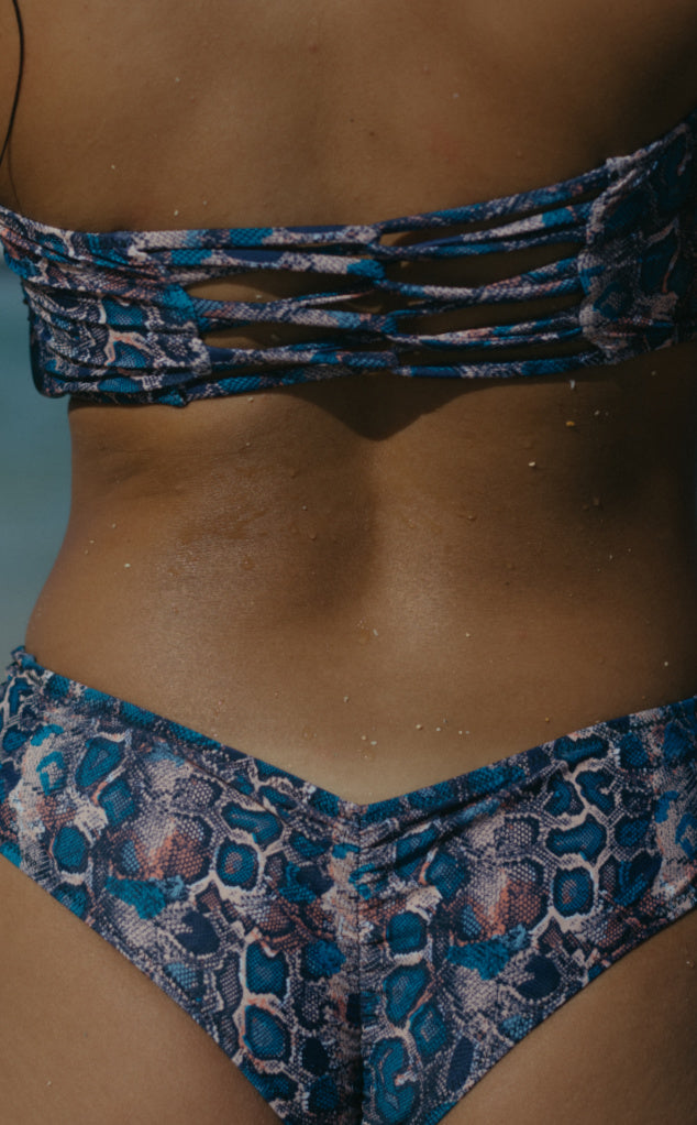Banzai Beach Strappy Hipster Bikini Bottom with Tiered Sides