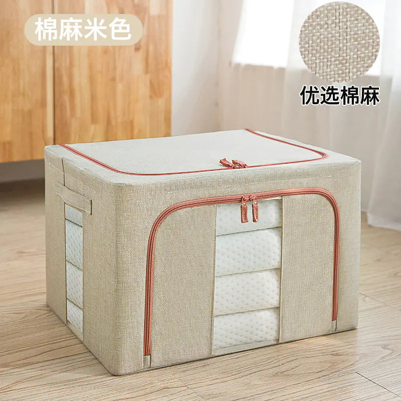 Large Window Cotton Storage Box with Steel Frame
