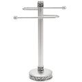 Crackled Glass Countertop Towel Stand Decorative Silver Fingertip Towel Holder Durable Resin Free Standing Towel Rack for Elegant Counter Top Bathroom/Shower/Kitchen Decor