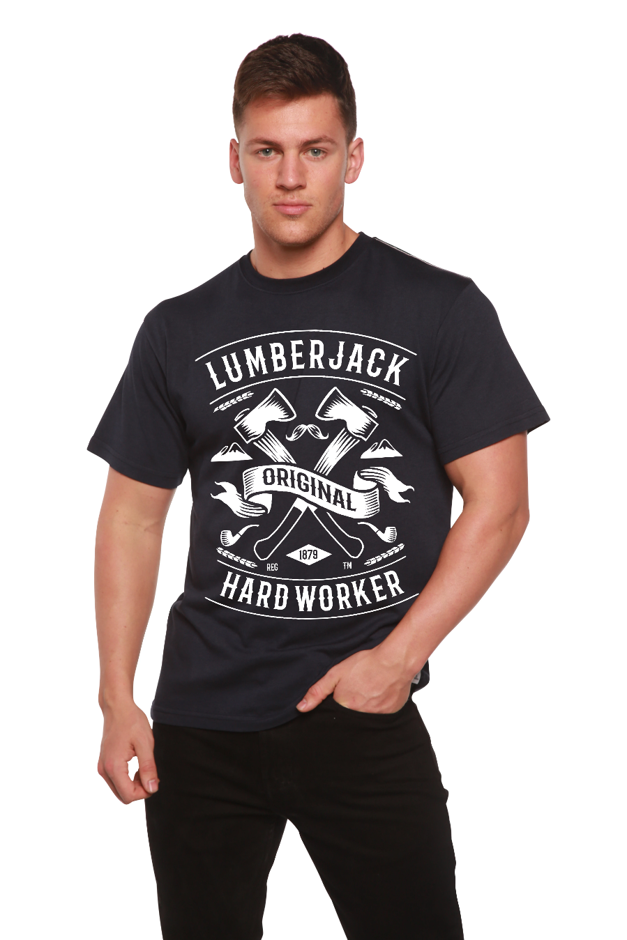 LumberJack Men's Bamboo Viscose/Organic Cotton Short Sleeve Graphic T-Shirt