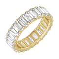 Lumière Infinie 14K Yellow Gold 4 3/4 CTW Lab Grown Baguette Diamond Low-Profile Eternity Band