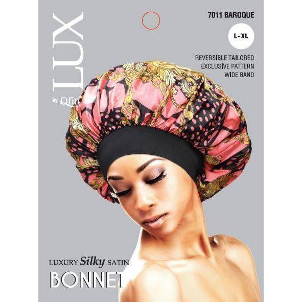 Reversible Lux by Qfitt hair bonnet in size L-XL for hair protection