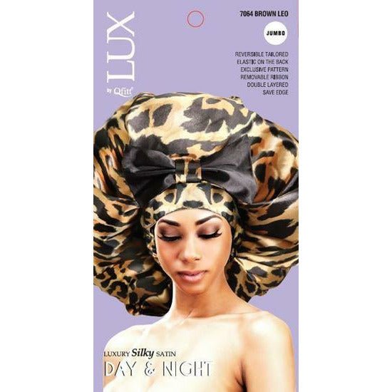Lux by Qfitt Jumbo reversible satin bonnet for hair protection