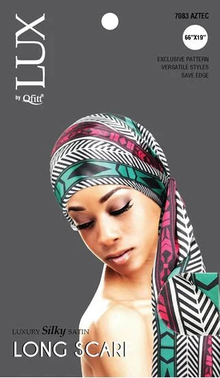 Long Satin Scarf with Animal Print – Versatile Hair Accessory
