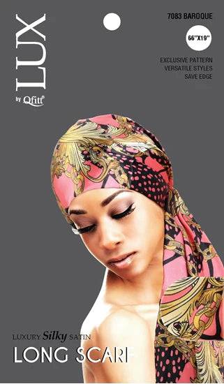 Long Satin Scarf with Animal Print – Versatile Hair Accessory